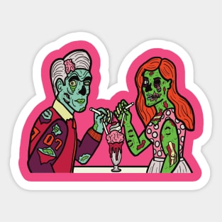 Zombie Couple Sticker